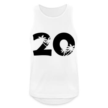 20 - Men's Breathable Tank Top - white - Front - Nick (188cm)