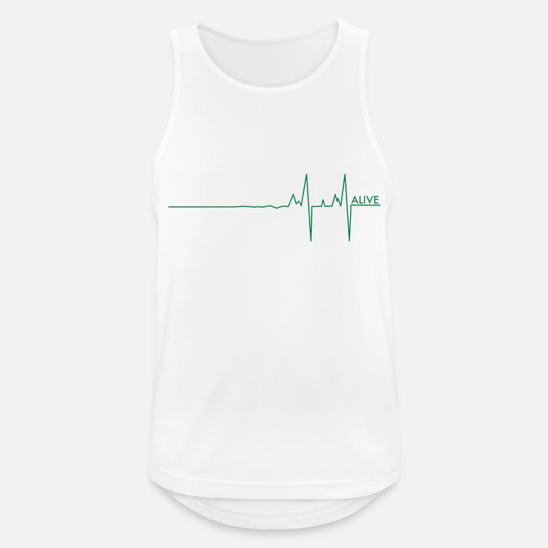 Alive pulse/UK - Men's Breathable Tank Top - white