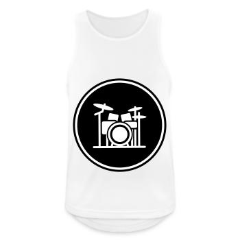 Drums Musician Band - Men's Breathable Tank Top - white - Front - Nick (188cm)