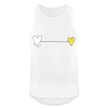Herz Linie Horizontal - Männer Tank Top atmungsaktiv - Weiß - Vorne - Nick (188cm)