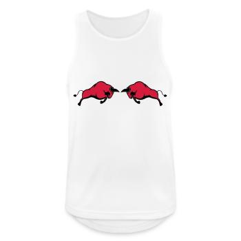 bulls - Men's Breathable Tank Top - white - Front - Nick (188cm)
