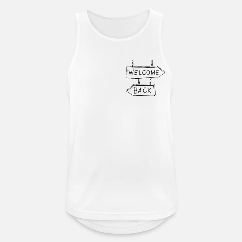 Welcome Back - Männer Tank Top atmungsaktiv - Weiß