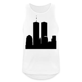 World Trade Center - WTC - Männer Tank Top atmungsaktiv - Weiß - Vorne - Nick (188cm)