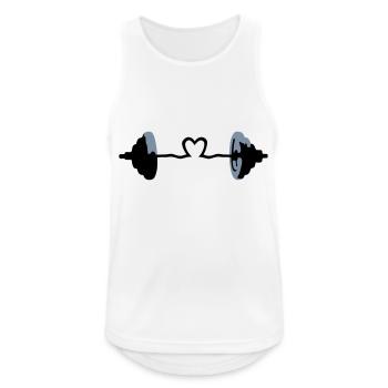 Weights, Barbell, Muscles - Men's Breathable Tank Top - white - Front - Nick (188cm)