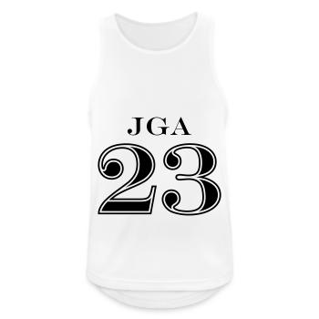 Jga 23 Junggesellinnenabschied Trikot - Männer Tank Top atmungsaktiv - Weiß - Vorne - Nick (188cm)