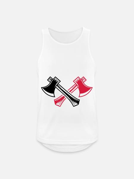 Axt Icon - Männer Tank Top atmungsaktiv - Weiß