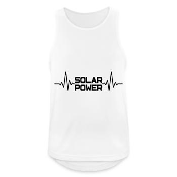 Solar Herzschlag | Farbe änderbar - Männer Tank Top atmungsaktiv - Weiß - Vorne - Nick (188cm)