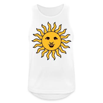 sonne sonnenstrahlen sommer freundlich - Männer Tank Top atmungsaktiv - Weiß - Vorne - Nick (188cm)
