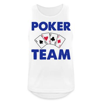 poker team - Männer Tank Top atmungsaktiv - Weiß - Vorne - Nick (188cm)
