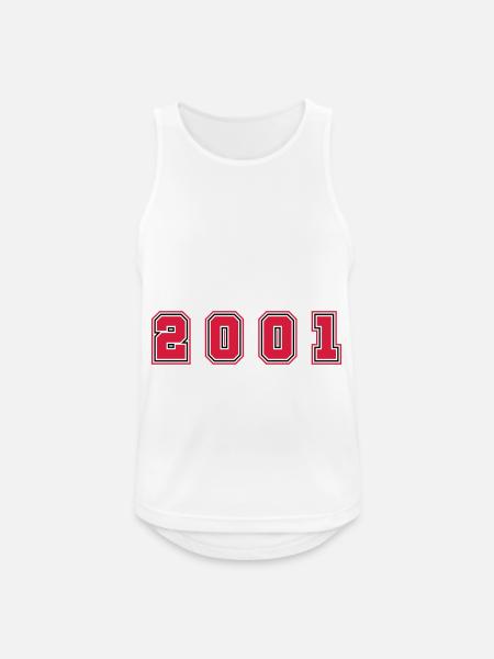 2001 Year Number - Men's Breathable Tank Top - white