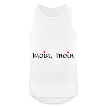 moin moin mit herzen - Männer Tank Top atmungsaktiv - Weiß - Vorne - Nick (188cm)