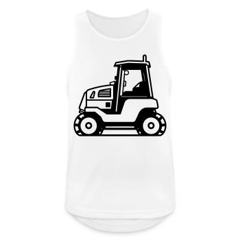 bulldozer - Débardeur respirant Homme - blanc - Devant - Nick (188cm)