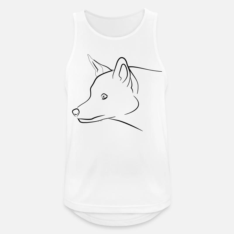 Fuchs Grafik schwarz - Männer Tank Top atmungsaktiv - Weiß