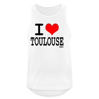 ich liebe Toulouse - Ich liebe toulouse - Männer Tank Top atmungsaktiv - Weiß - Vorne - Nick (188cm)