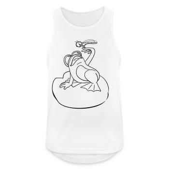 Frog Dragonfly coloring page hand-illustrated - Men's Breathable Tank Top - white - Front - Nick (188cm)