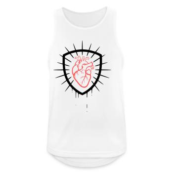 Heart Shield Coat of Arms Colored - Men's Breathable Tank Top - white - Front - Nick (188cm)