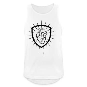 Anatomical Heart Coat of Arms Contour - Men's Breathable Tank Top - white - Front - Nick (188cm)