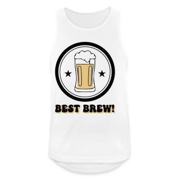 Cool Best Brew Beer Emblem - Men's Breathable Tank Top - white - Front - Nick (188cm)