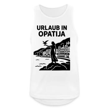 Opatija Holidays Croatia - Men's Breathable Tank Top - white - Front - Nick (188cm)