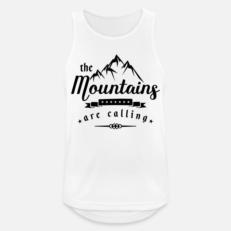 mountains are calling design - Männer Tank Top atmungsaktiv - Weiß
