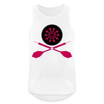 Dart Sport Logo - Männer Tank Top atmungsaktiv - Weiß - Vorne - Nick (188cm)