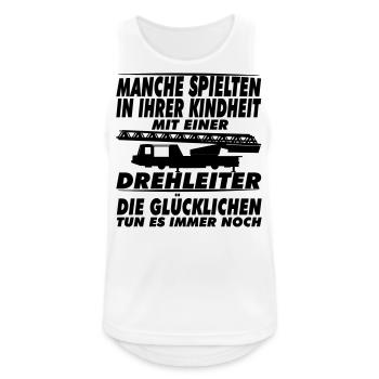 Manche spielten in ihrer Kindheit mit drehleiter - Männer Tank Top atmungsaktiv - Weiß - Vorne - Nick (188cm)
