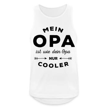 Mein Opa - Männer Tank Top atmungsaktiv - Weiß - Vorne - Nick (188cm)