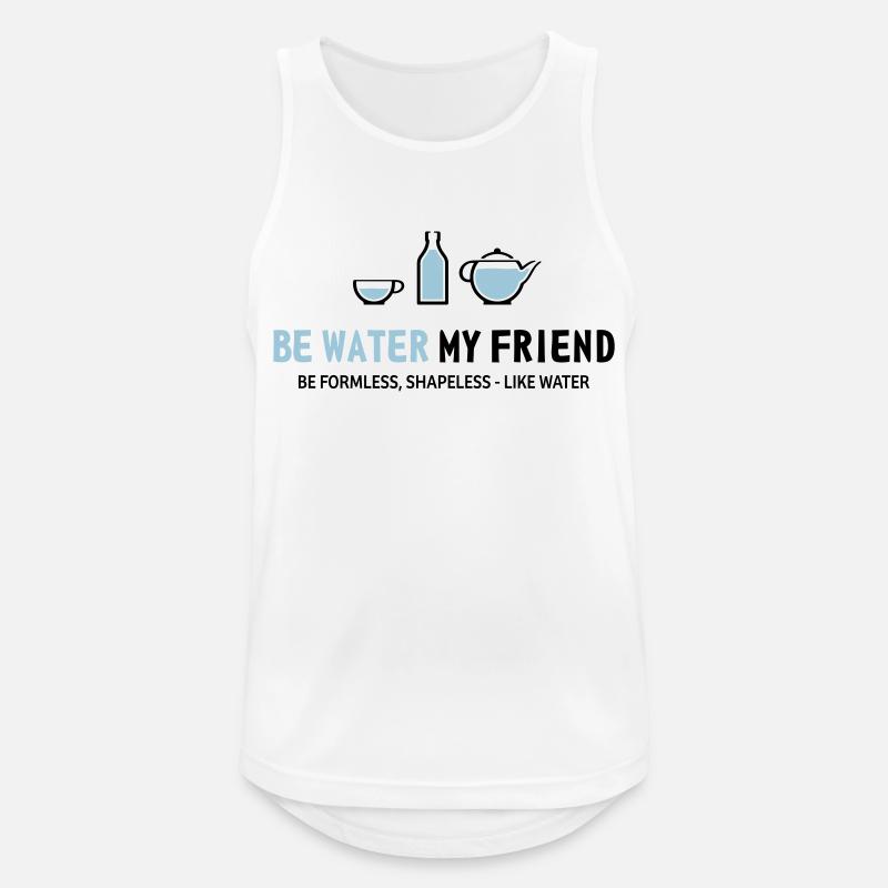 be water - Männer Tank Top atmungsaktiv - Weiß