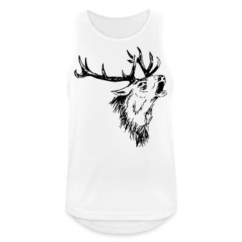 deer - Men's Breathable Tank Top - white - Front - Nick (188cm)