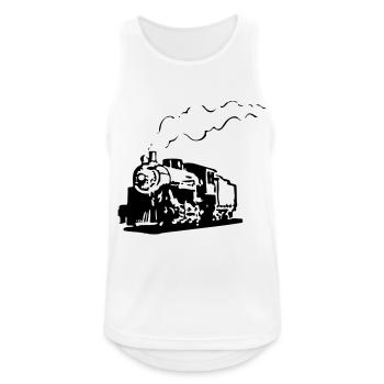 dampflok eisenbahn lokomotive romantik - Männer Tank Top atmungsaktiv - Weiß - Vorne - Nick (188cm)