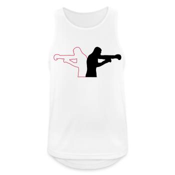 Boxe - Débardeur respirant Homme - blanc - Devant - Nick (188cm)