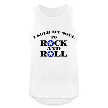 I Sold My Soul To Rock And Roll - Männer Tank Top atmungsaktiv - Weiß - Vorne - Nick (188cm)