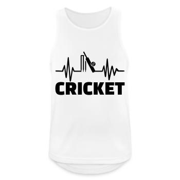 Cricket - Männer Tank Top atmungsaktiv - Weiß - Vorne - Nick (188cm)