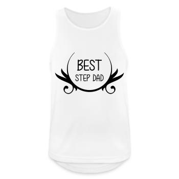 Best Step Dad - Débardeur respirant Homme - blanc - Devant - Nick (188cm)