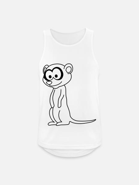 Suricate Comic Animal - Débardeur respirant Homme - blanc