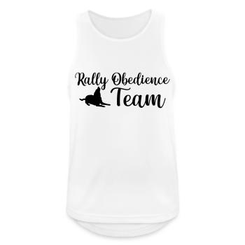 Rally Obedience Hundesport - Männer Tank Top atmungsaktiv - Weiß - Vorne - Nick (188cm)