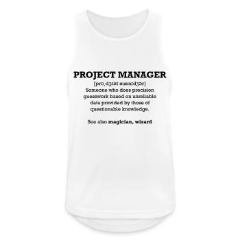 Project manager - wizard - Men's Breathable Tank Top - white - Front - Nick (188cm)