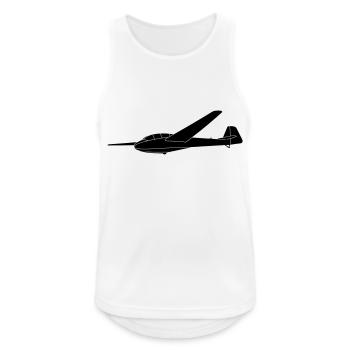 Bergfalke 2 schwarz Segelflugzeug Oldtimer gleiten - Männer Tank Top atmungsaktiv - Weiß - Vorne - Nick (188cm)