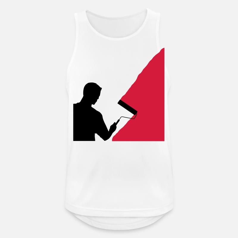 Painter and painter - vector - Men's Breathable Tank Top - white