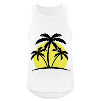 strand palmen - Männer Tank Top atmungsaktiv - Weiß - Vorne - Nick (188cm)