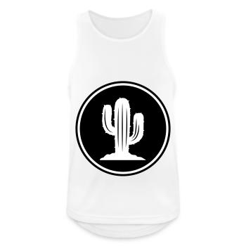 Cactus symbol - Men's Breathable Tank Top - white - Front - Nick (188cm)