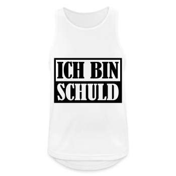 Ich bin Schuld | Farbe änderbar - Männer Tank Top atmungsaktiv - Weiß - Vorne - Nick (188cm)