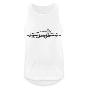 Krokodil witzig - Männer Tank Top atmungsaktiv - Weiß - Vorne - Nick (188cm)