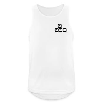 WASD - Men's Breathable Tank Top - white - Front - Nick (188cm)