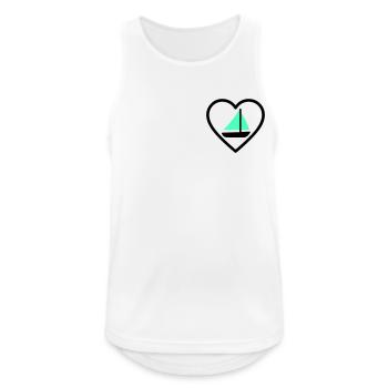 Cuore Vela – Passione Navigazione - Débardeur respirant Homme - blanc - Devant - Nick (188cm)