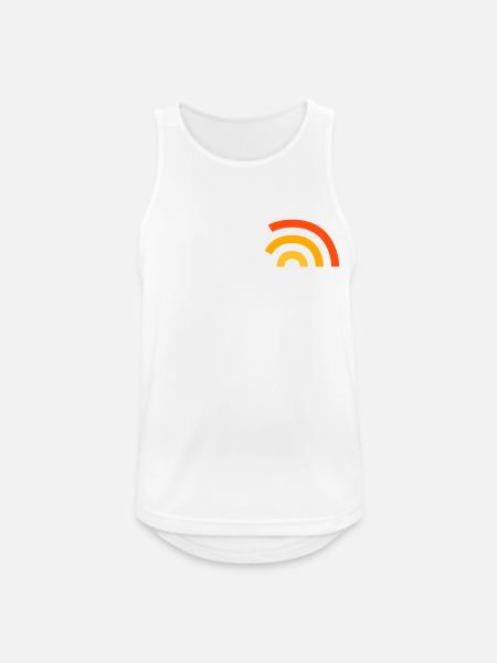 Rainbow Logo - Men's Breathable Tank Top - white