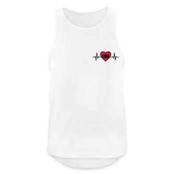 Gamer-Herz und pixelige Liebe - Männer Tank Top atmungsaktiv - Weiß - Vorne - Nick (188cm)