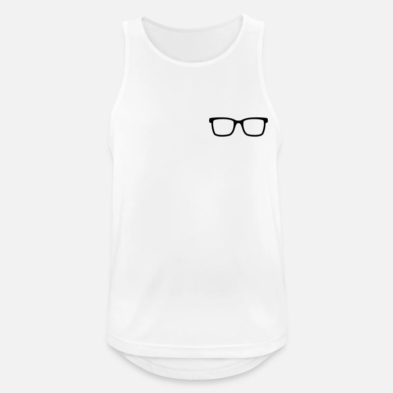 Briller - Herre tanktop åndbar - hvid