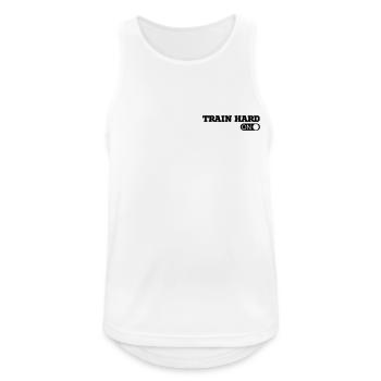 Workout - Männer Tank Top atmungsaktiv - Weiß - Vorne - Nick (188cm)