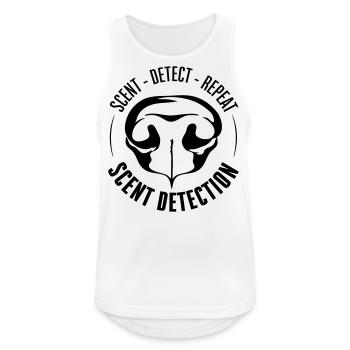 SCENT DETECTION Hundetraining Hunde Suchhunde - Männer Tank Top atmungsaktiv - Weiß - Vorne - Nick (188cm)